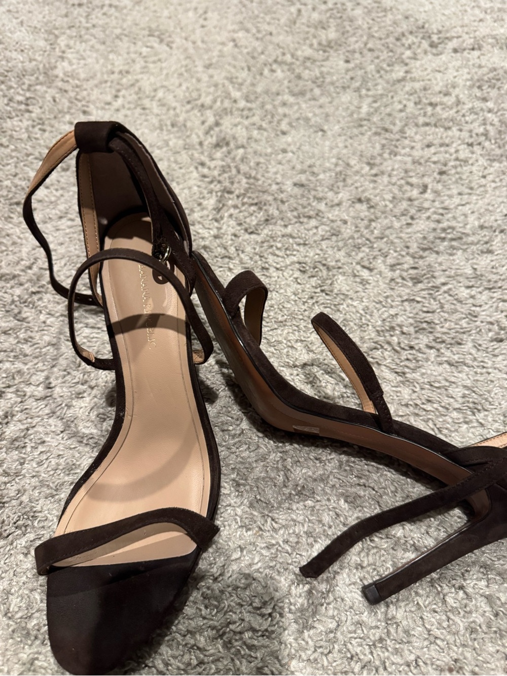 Banana Republic Dark Brown Strappy Ankle-Tie Heels - Picture 8 of 10
